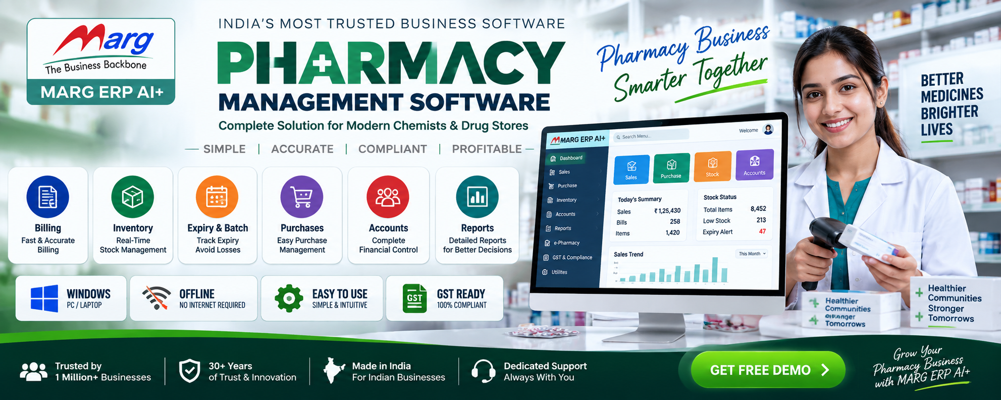 MARG ERP AI+ Pharmacy Management Software